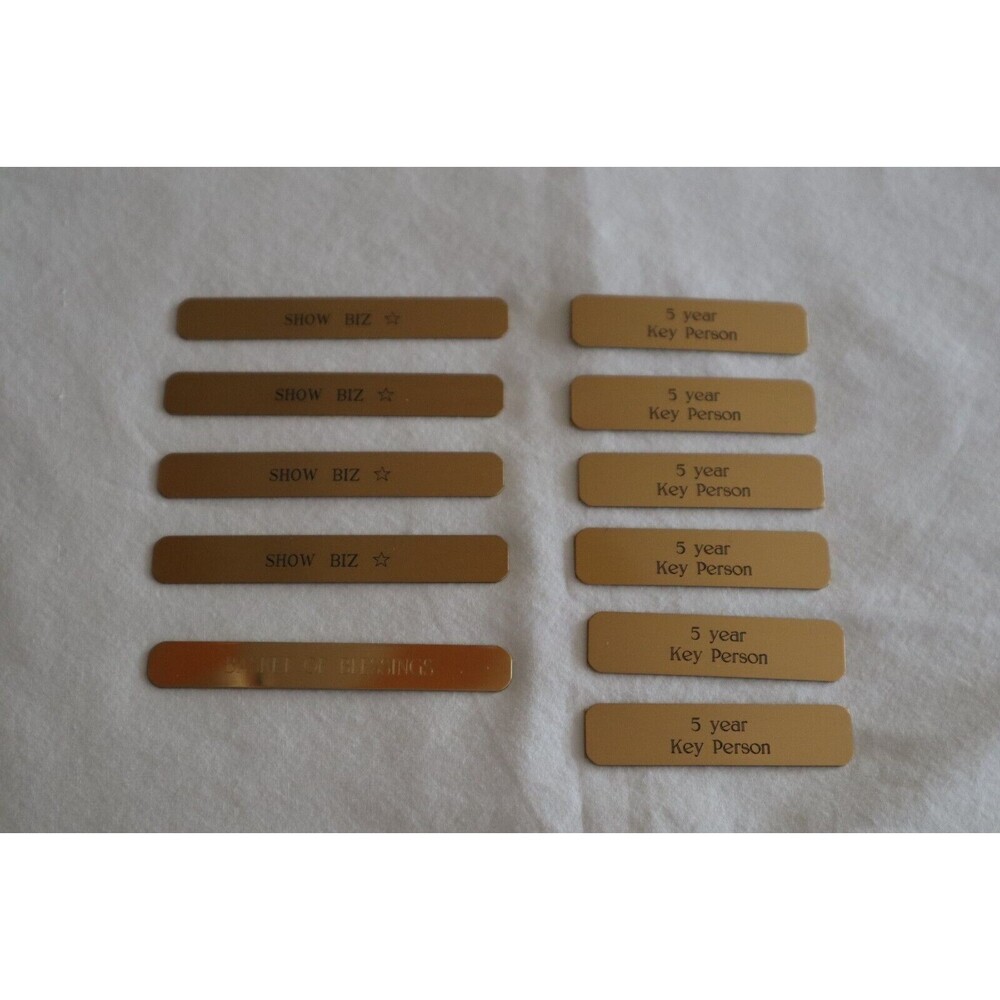 Lot 11x Longaberger Gold Tag Hostess and or Baskets Metal Blessings Show Biz Key - Picture 13 of 13